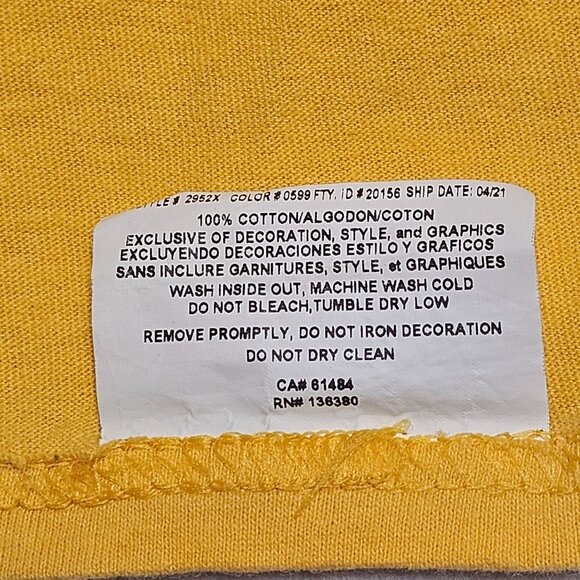 San Diego Padres Majestic Mens Gold T-Shirt 2XL 100% Cotton - Picture 5 of 7